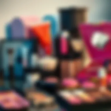 Various types of pretend makeup sets showcased together