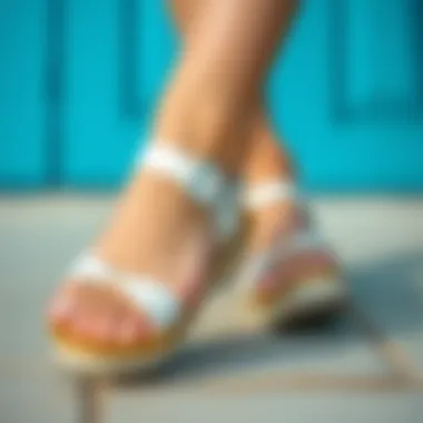 Stylish white sandals suitable for casual outings