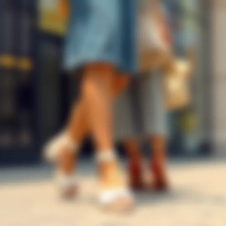 Chic white sandals paired with fashionable outfits