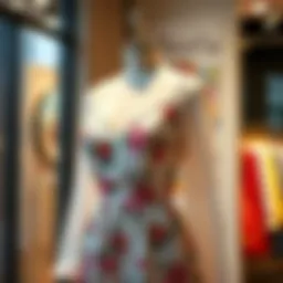 Elegant floral print cami dress displayed on a mannequin