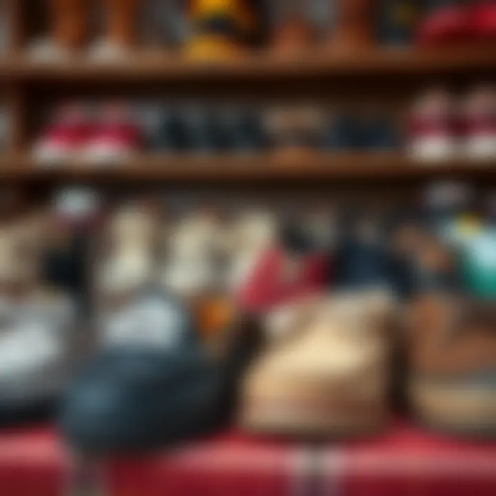 Diverse styles of international shoes displayed together