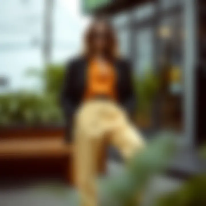 Casual Styling with Honeycomb Pants Stylish ensemble featuring honeycomb pants in a casual setting