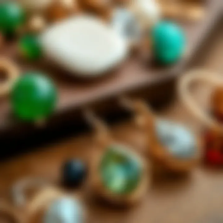 Selection of Materials for Leverback Earrings A selection of materials used in crafting leverback earrings