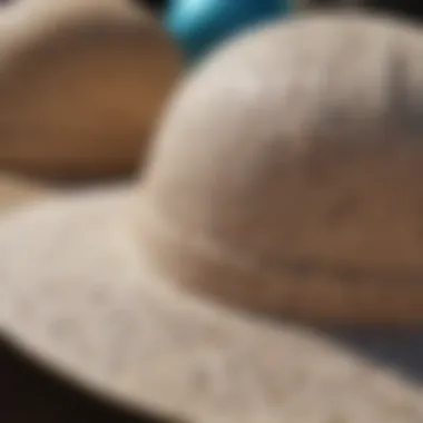 Close-up of breathable fabric used in sunshade hats