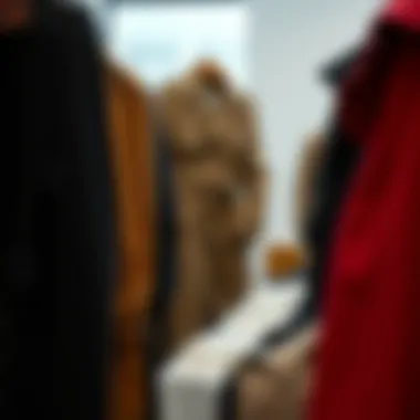 Variety of fabrics used in trench coats showcased together