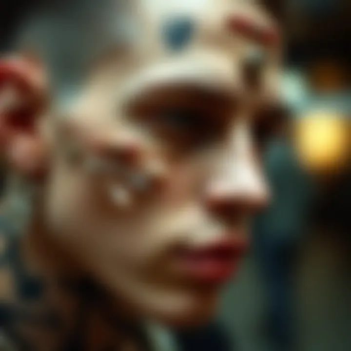 Body Piercings: A Canvas for Self-Expression Artistic body piercings displayed in a fashion-forward manner