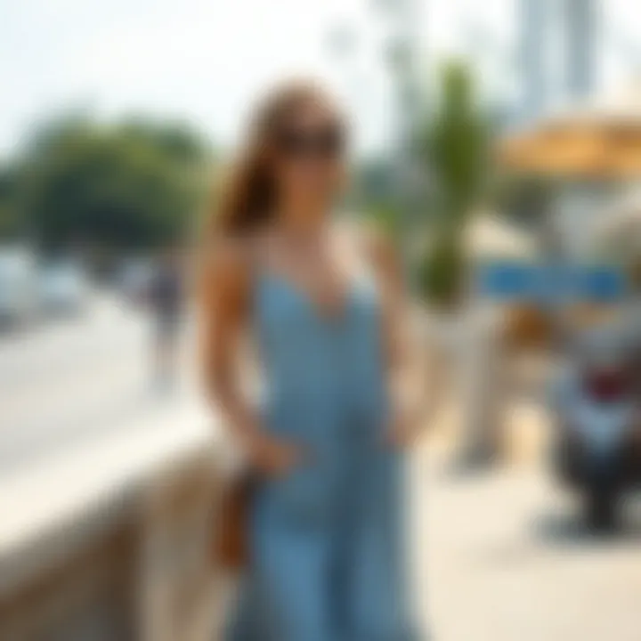 Casual Chic: Perfect for a Summer Outing Casual mid-calf dress styled for a sunny day out