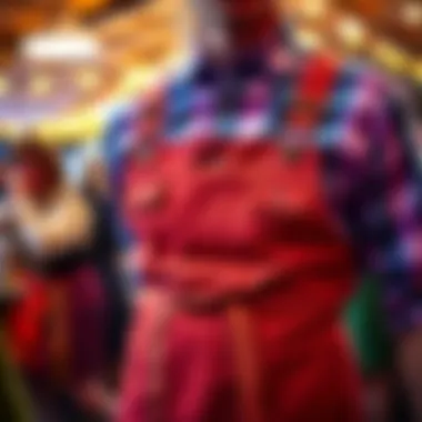 Stylish Oktoberfest apron worn at a festive gathering