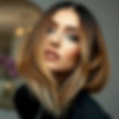 Maintaining the Beauty of Ombre Pre-Stretched Hair A beautifully styled model showcasing the maintenance and care of ombre pre-stretched hair.