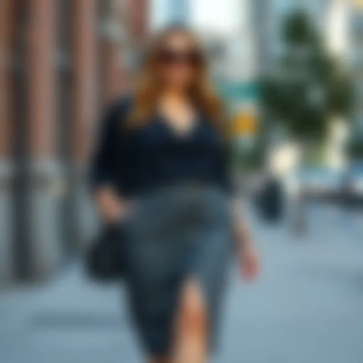 Fashionable Plus Size Pencil Skirt Outfit Trendy plus size pencil skirt with a modern blouse