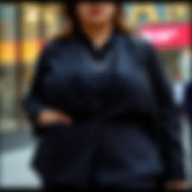 Smart Plus Size Suit Combination Professional plus size suit with a stylish blouse