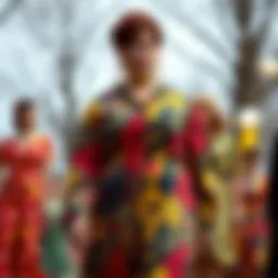 Vibrant 1960s plus size dress showcasing bold patterns and colors