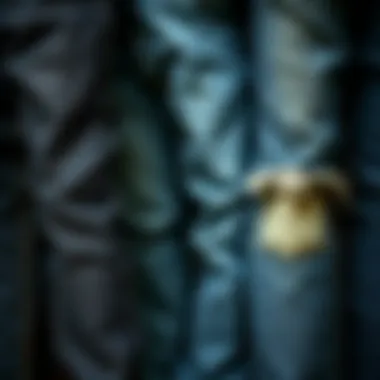 Variety of Raw Hem Jeans A collection of raw hem jeans in various washes and styles