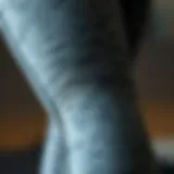 Fabric Texture and Stretchability of Scrunch Butt Leggings Close-up of unique fabric texture and stretchability