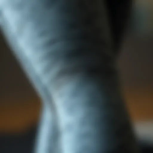 Fabric Texture and Stretchability of Scrunch Butt Leggings Close-up of unique fabric texture and stretchability