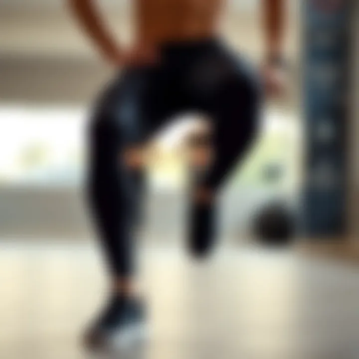 Performance in Scrunch Butt Leggings Fitness enthusiast performing exercise in scrunch butt leggings