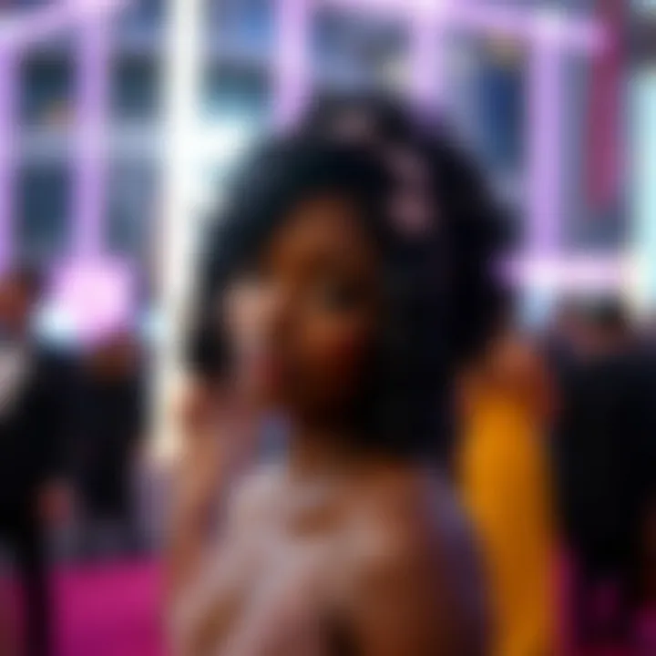 Stylish short curly headband wig styled elegantly for an event