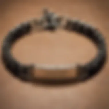 A close-up view of a Jesus bracelet displaying WWJD