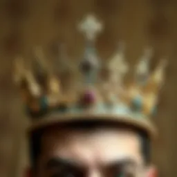 A stylish crown adorned with elegant embellishments