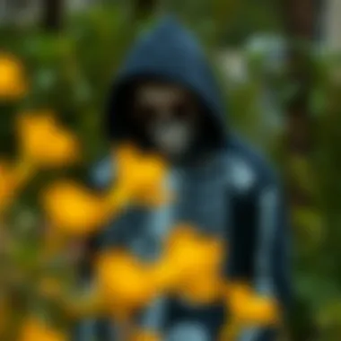 Fashionable layering with a skeleton hoodie