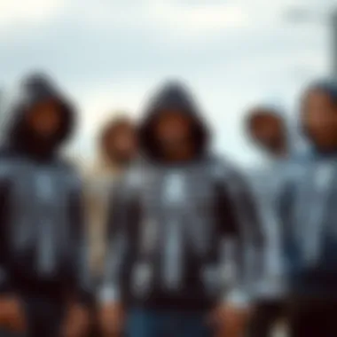 Group of individuals showcasing different skeleton hoodie styles