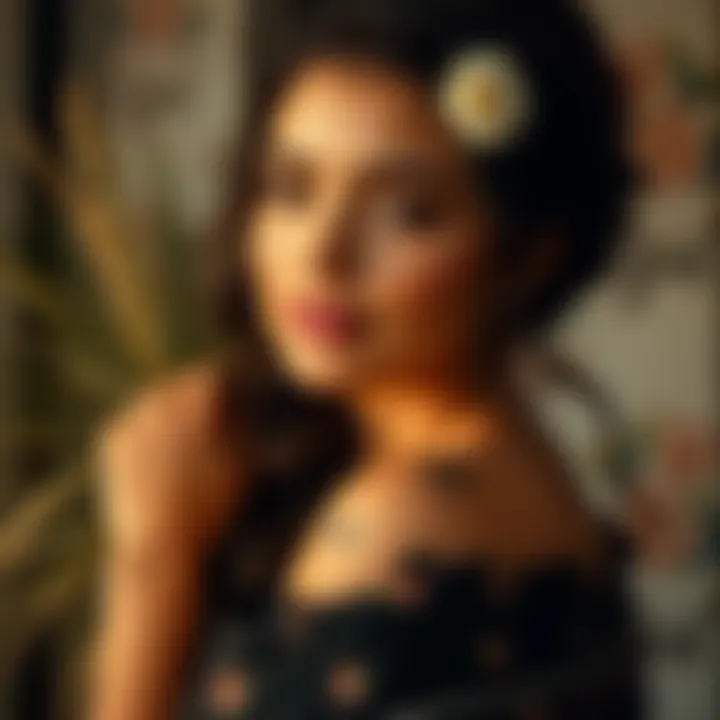 Beautifully styled fashion look with temporary tattoos