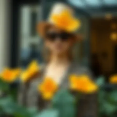 Stylish outfit featuring leopard print flowers