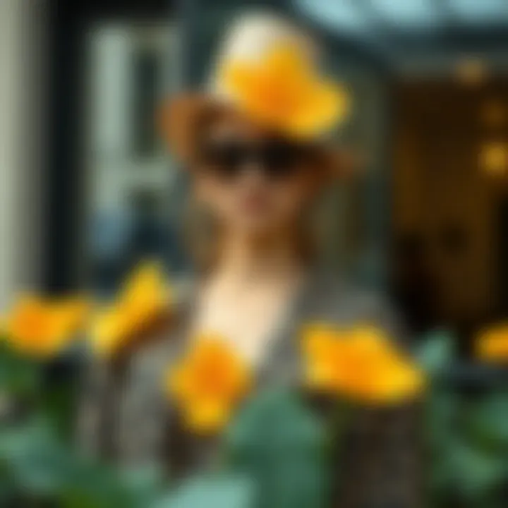 Stylish outfit featuring leopard print flowers