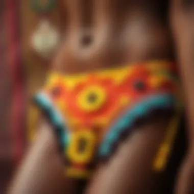 A vibrant collection of beaded thongs reflecting diverse cultural influences