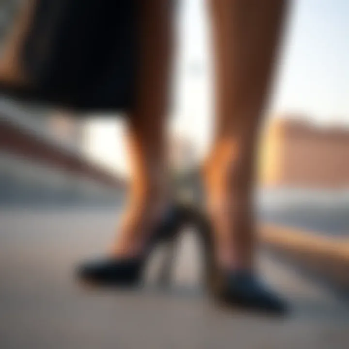 Outfit Styling with Snakeskin Heels Outfit styling with black snakeskin heels and chic attire