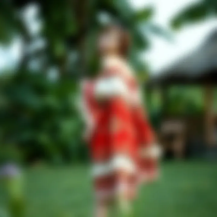 A vibrant bohemian dress perfect for summer outings