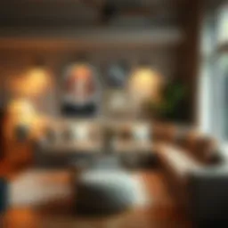 Cozy lounge set in a stylish living room setting