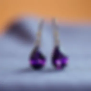 Fashionable Purple Earrings Fashionable purple earrings showcasing modern design