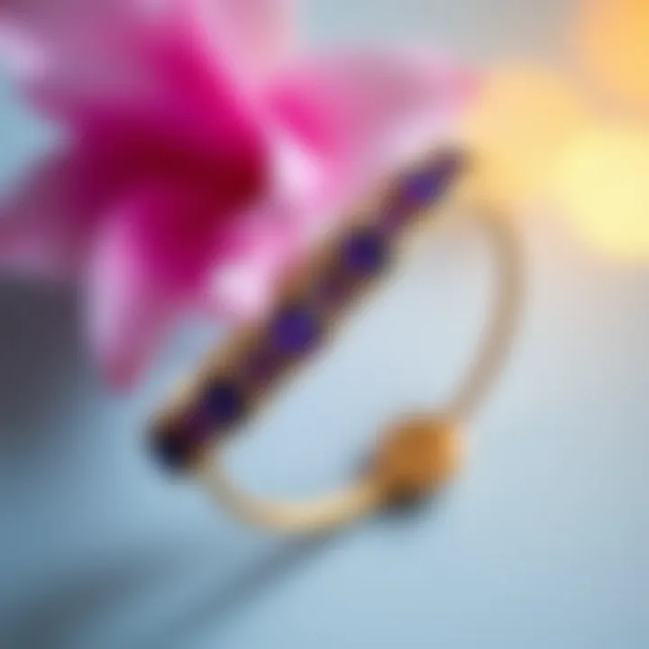 Stylish Purple Bracelet Stylish purple bracelet adorned with gemstones