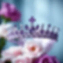 Elegant purple tiara adorned with crystals