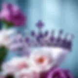 Elegant Purple Tiara with Crystals Elegant purple tiara adorned with crystals