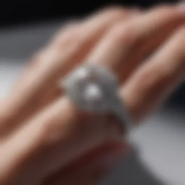 Artisan crafting a rhinestone ring with precision