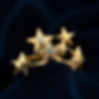 Elegant styling of star-shaped rings on display