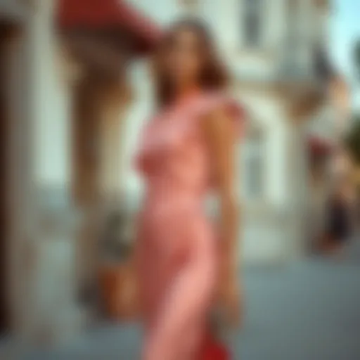 Elegant Petite Midi Dress Featuring a Side Split Elegant petite midi dress with a side split