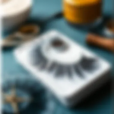 Materials Used in False Eyelashes A variety of materials used in crafting false eyelashes showcased artistically