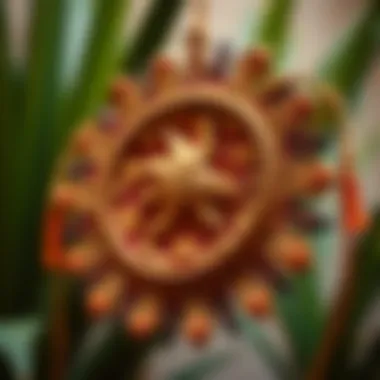 Intricate designs on a handcrafted Mexican decoration