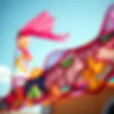 Colorful papel picado fluttering in the breeze