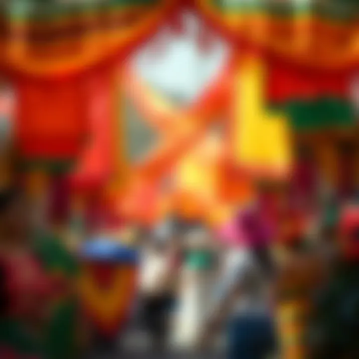 Vibrant colors of a traditional Mexican festival