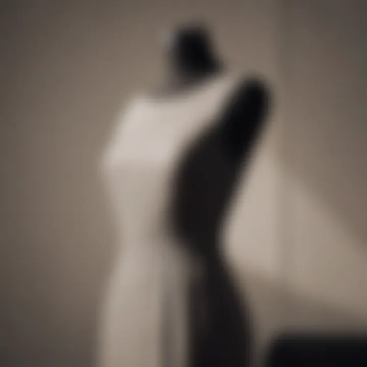 Elegant minimalist dress showcased on a mannequin