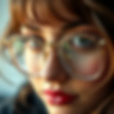 Intricate Frame Design of Girly Glasses A close-up of cute girly glasses showcasing intricate frame design