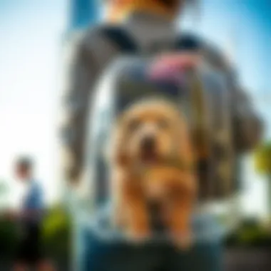 Regulations and guidelines for using clear pet carriers in public spaces.