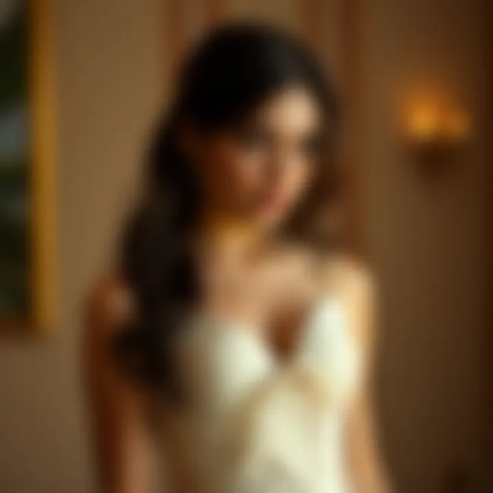 A model wearing a corset bodycon dress styled for a formal event