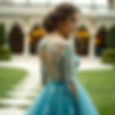 Personalized mesh bridesmaid dress with unique embellishments