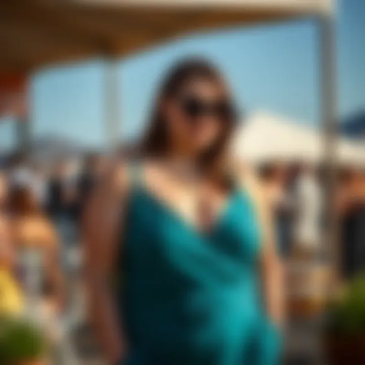 Confidence in Style Teal jumpsuit worn at an outdoor event, exuding confidence