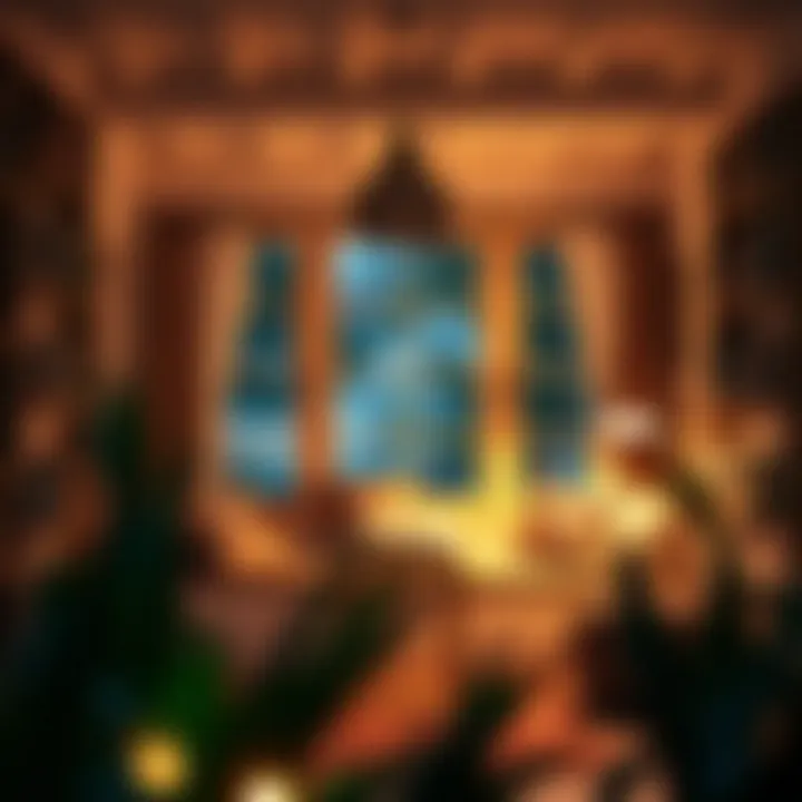 A cozy reading nook illuminated with soft, ambient lighting that enhances bohemian style